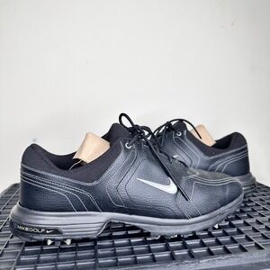 Nike Golf Men's Leather Golf Shoes Black Size‎ 9